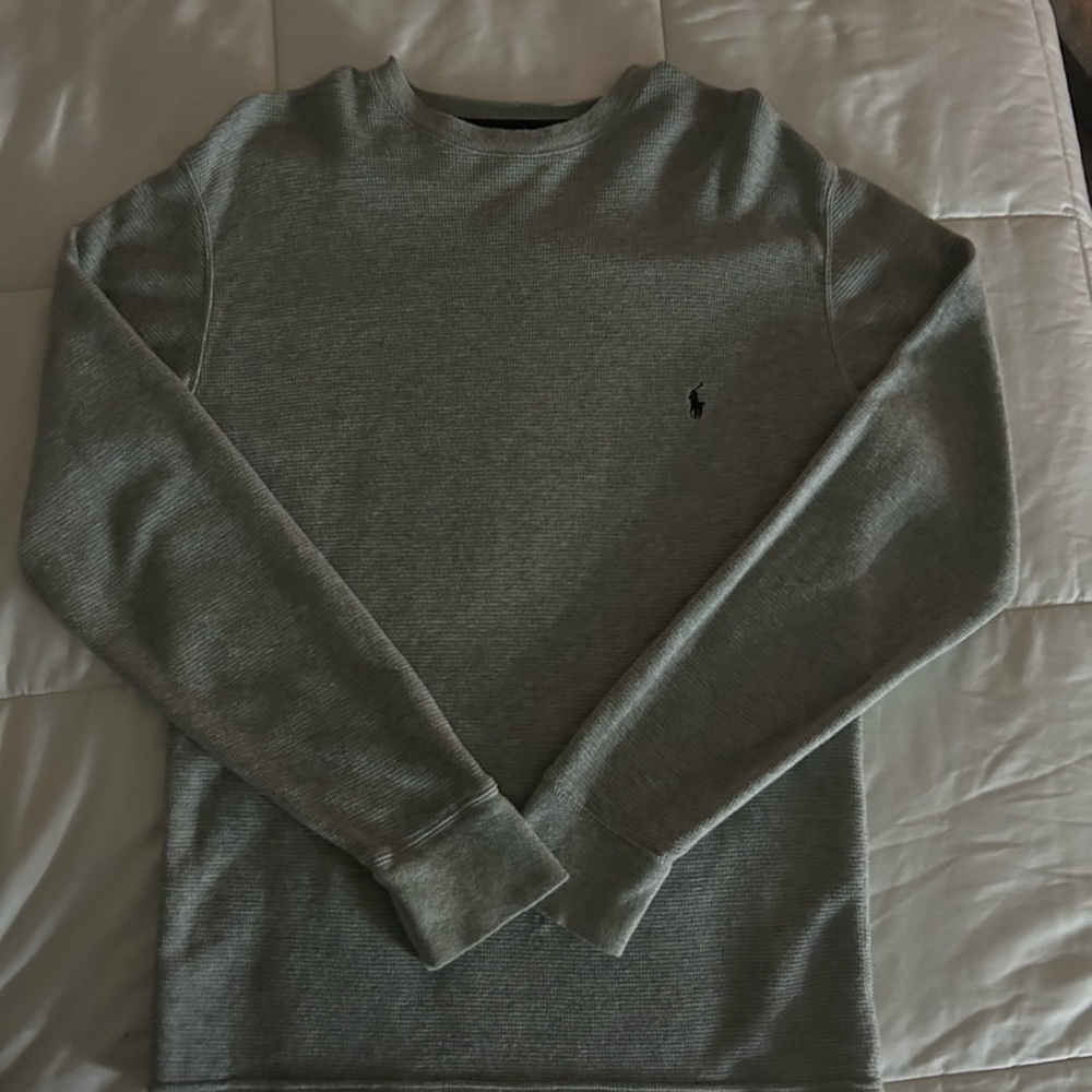 Polo Ralph Lauren Gray Waffle Knit Sweater